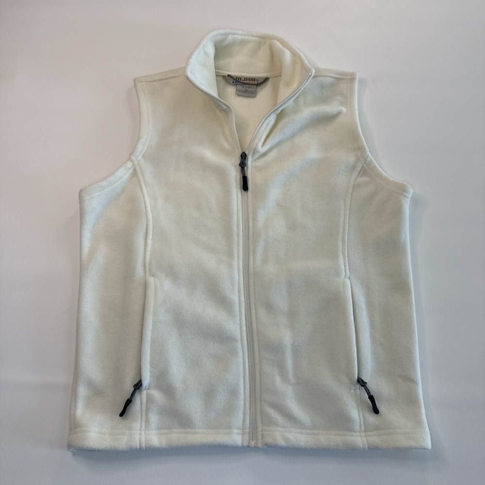 10,000 Feet Above Sea Level Cream Fleece Zip-Up Vest
